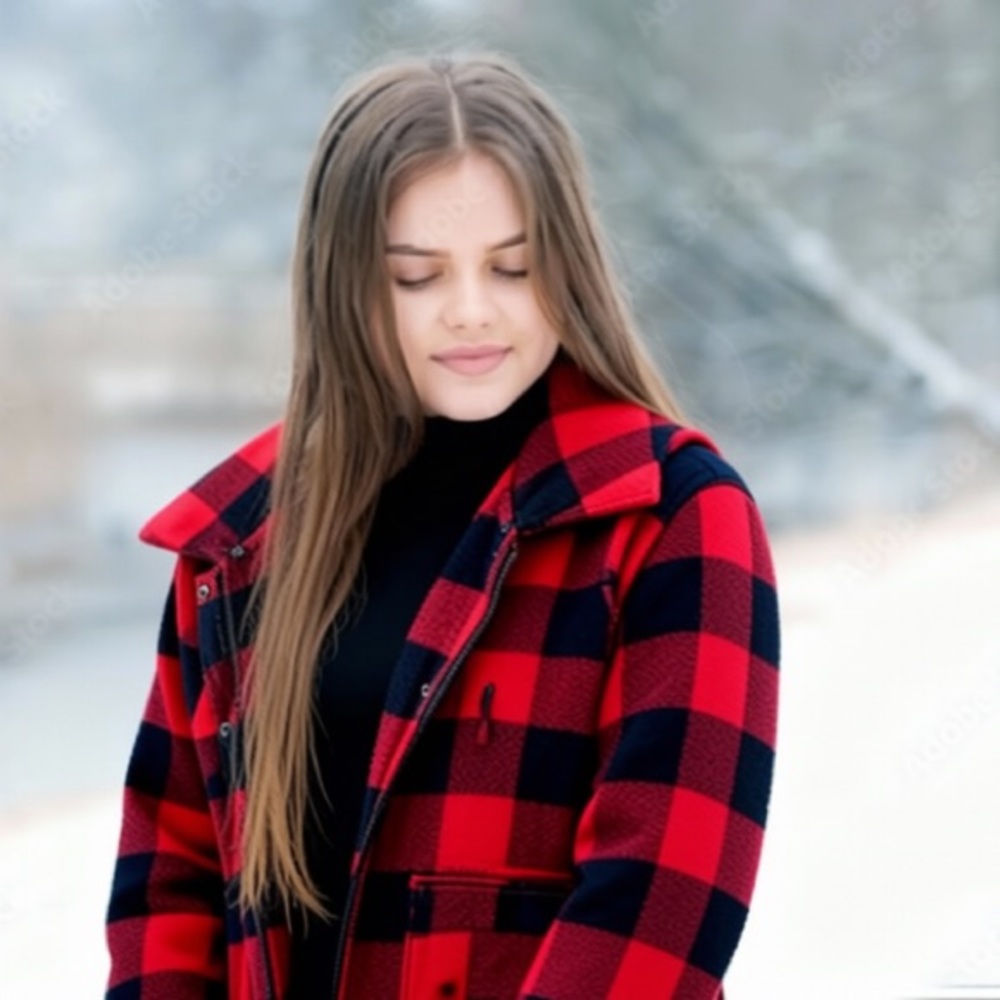BONGO Red & Black Buffalo Plaid Jacket